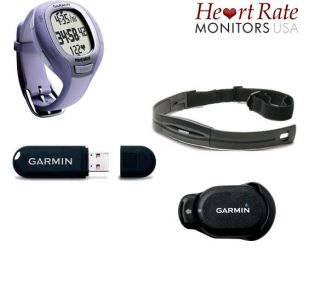 Garmin FR60 Lilac Heart Rate Monitor Watch Foot Pod