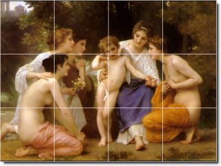 admiration by william bouguereau 18x24 inch ceramic tile mural using