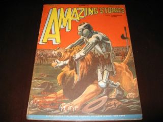 Amazing Stories Vol 3 7 October 1928 Classic Robot Cover Higher Grade