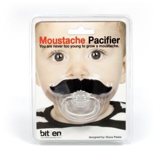 Moustache Pacifier Novelty Baby Dummy Fun Toy Funny Baby Gift