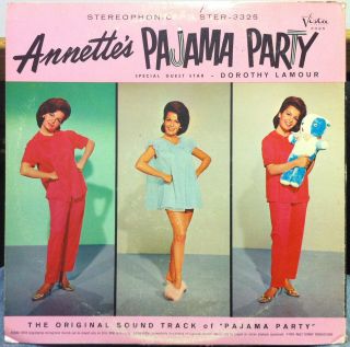 Annette Funicello Annettes Pajama Party LP VG Ster 3325 Complete 1964