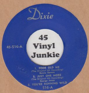 George Jones Benny Barnes and Others 7 Six Song EP on Dixie Records