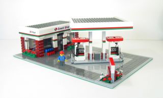 Lego Custom Gas Station City Town 10185 10197 10211 10218 3180 7993