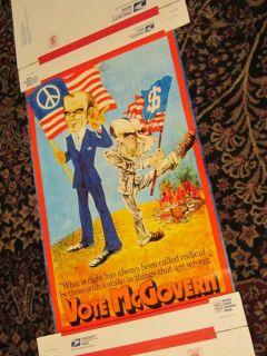 George McGovern and Richard Nixon Political Poster RARE
