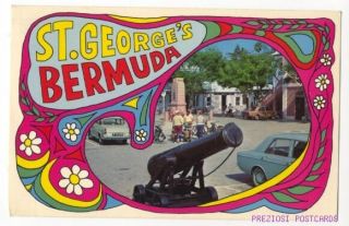 St Georges Bermuda CA1969 Hippie Style Art Border