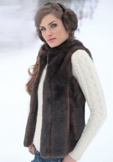 Donna Salyers Fabulous Furs Vintage Mink Faux Fur Signature Vest