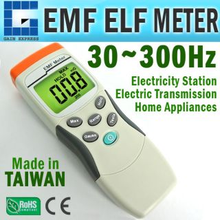 Gaussmeter EMF Elf Magnetic Field Gauss Meter 30 300Hz Made in Taiwan