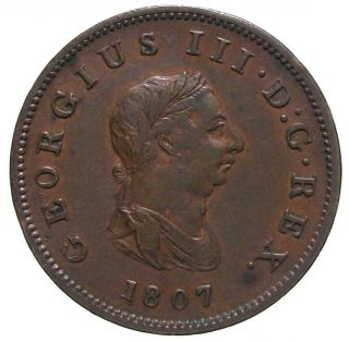  Lovely Half Penny Bronze Coin Great Britain 1807 Georgius III