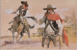  Quick Draw by Renowned Western Artist Gerald McCann
