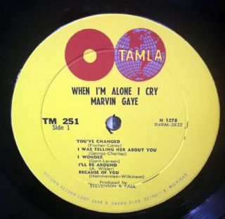 MARVIN GAYE When Im Alone I Cry LP Tamla Original XLNT Motown