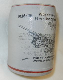 Original WW2 German Army 5th Artillery Regimental Stein 1936 38