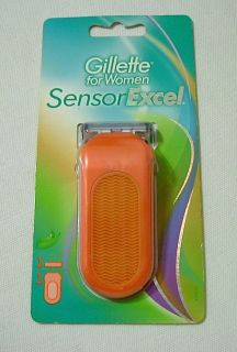 New Gillette Sensor Excel Razor for Women Orange NIP