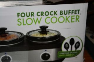 never used tru 4 crock buffet slow cooker serving spoons