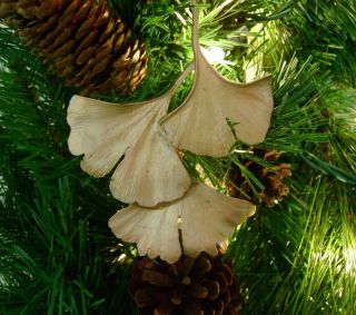 Michael Michaud Ginkgo Leaf Ornament Gold Finish