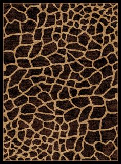 African Giraffe Skin Print Area Rug 8x11 Contemporary