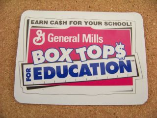General Mills Box Tops for Education refridgerator magnet diecut