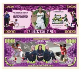 Girls Softball Million Dollar Bill 5 $2 50