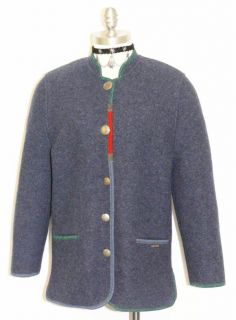 Giesswein Boiled Wool Austria Blue Coat Sweater 38 10 M
