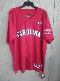  Under Armour Baseball Jersey Large National Champions Gamecocks