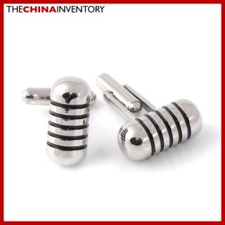 items details gent s stainless steel cufflinks capsule shape c2901
