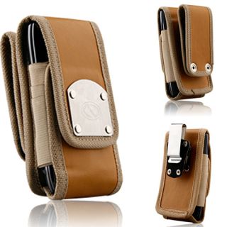 Glad Nubuck Brown Leather Steel Clip Duty Belt Case Motorola Droid