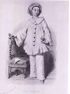 Paul Legrand as Pierrot. Lithograph in Charles Geoffroys Nouvelle