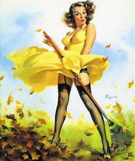 Sexy Gil Elvgren Pinup Girl Mouse Pad Fresh Breeze Hot