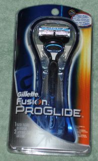 Gillette Fusion Proglide 1 Razor 2 Cartridges New