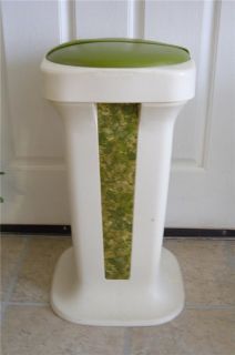 Popeil Trash Compactor Stool 70s Plastic Kitchen White w Papers UNUSED