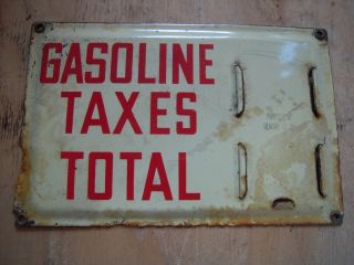 Gilmore Oil Porcelain Price Sign Gas Station Visible Pump