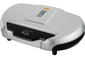 George Foreman Family Size Indoor Electric Grill, GR144 Large Platinum