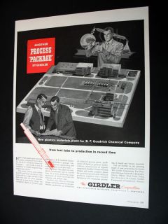 Girdler BF Goodrich Geon Plastics Plant 1952 Print Ad