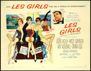 Les Girls 1957 Original U s Half Sheet Movie Poster