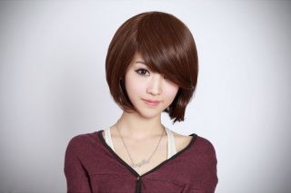 Style Womens Girls Sexy Short Fashion Straight Hair Wig Color Light