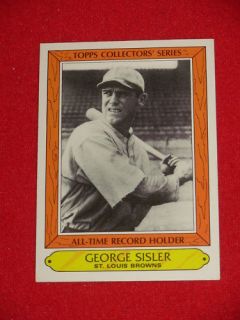 1985 George Sisler Topps Collectors Series Card 33