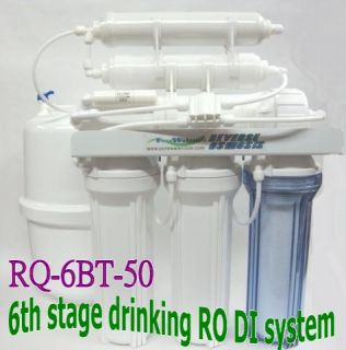 50 GPD 6STAGE Reverse Osmosis Ro Di Tank Water Filters