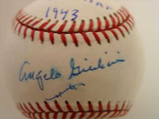 Angelo Giuliani Signed Washington Senators 1994 WS Baseball JSA COA