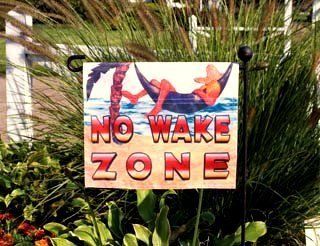 No Wake Zone Garden Flag Beach Sleeping Hammock  to US