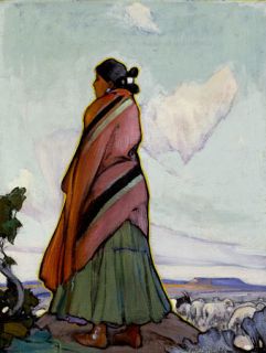 Ira Cassidy Navajo Shepherdess Native American Canvas