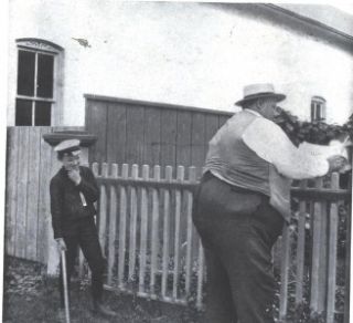  EE Photo Image Little Boy with Goderich Canada Largest Fat Man