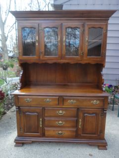 TELL CITY Chair Company Rumford China Cabinet Hutch Buffet Excellent