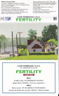 Lake Wobegon Fertility Garrison Keillor Cassette
