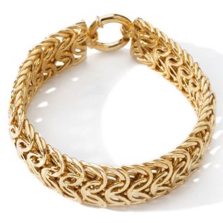 Technibond Byzantine Bracelet 14k Gold Clad 925 Silver