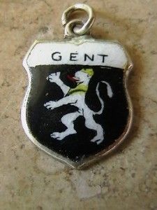 Vintage German Sterling Silver Gent Ghent Belgium Enamel Flemish