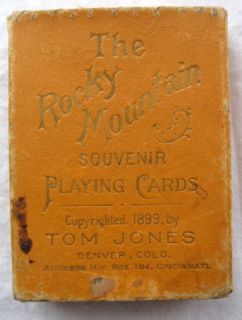 Rocky Mountain Souvenir Playing Cards 1899 Tom Jones Denver Colo