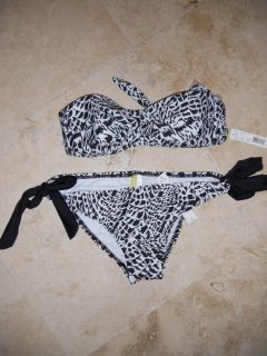 Dillards Gianni Bini Sexy Bandeau Cheetah Bikini Swim Suit s $102
