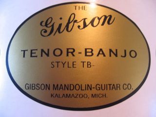 Gibson Tenor Banjo Label