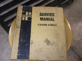Hyster C340B C350C Roller Service Manual