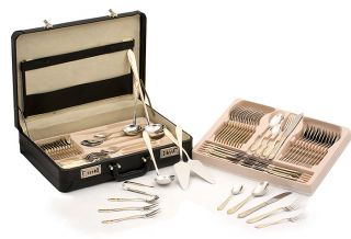 72 Piece Gold Plated Flatware Set T304 Stainless Steel