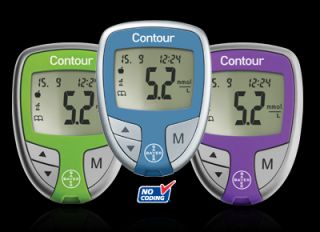 New Bayer Contour Blood Glucose Diabetes Meter Kit Pacific Blue